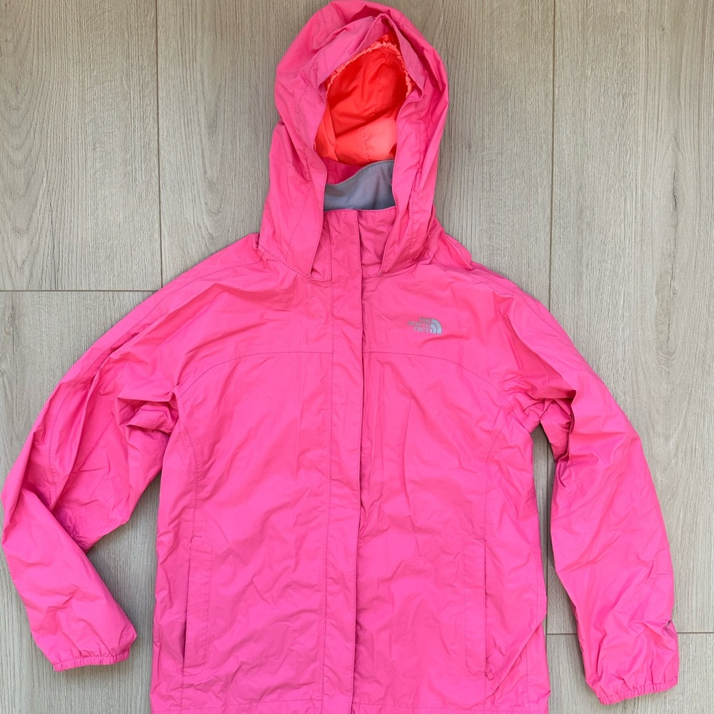 The North Face Hot Pink Kids Hooded Raincoat